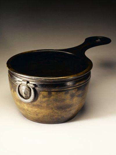 Stegepande med fortinnet inderside, fra Dowalton Loch Crannog, Wigtownshire (bronze og tin) af Roman