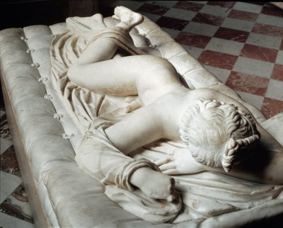 Sovende Hermafrodit (marmorskulptur, 2. århundrede f.Kr.) af Roman