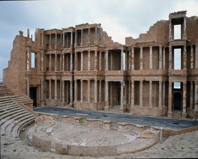 Scene af romersk teater, 2.-3. århundrede af Roman