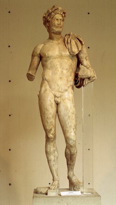 Statue af kejser Hadrian (Adrien) - Arkæologisk museum i Vaison-la-Romaine, 2. århundrede af Roman