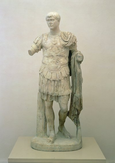Statue af kejser Trajan (ca. 53-117) Antoninske periode, ca. 120 e.Kr. (pentelisk marmor) af Roman