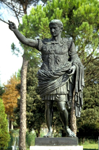 Statue af den romerske kejser Augustus (Octavian eller Octavian) (63 f.Kr. - 14) af Roman