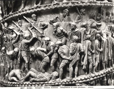 Halshugningen af tyske adelsmænd, detalje fra Marcus Aurelius