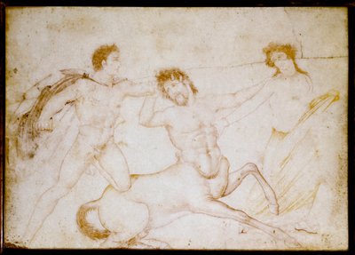 Theseus og kentauren (tegning på marmor af Roman