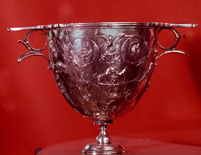 Tresor de Boscoreale: kantarisk (drikkevase) med blade af platantræer. Slutningen af det 1. århundrede f.Kr.- 1. århundrede e.Kr. Søn 0,17 m. Paris, Louvre-museet af Roman