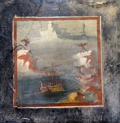 Ulysses modstår sangene fra Sirenerne (fresko) af Roman