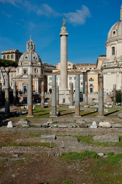 Udsigt over Forum og Trajans søjle af Roman
