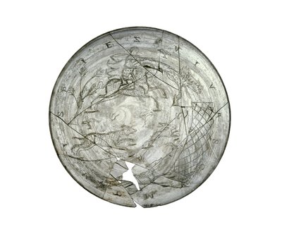 Wint Hill Bowl, indgraveret med en jagtscene, sandsynligvis fra Rhinlandet, romersk, 4. århundrede (glas) af Roman