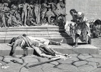 Liget af Publius Clodius Pulcher (92-52 f.Kr.) fundet på via appia a Rom (stik) af Roman