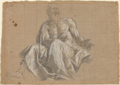 En ældre mand i klassisk draperi af Roman 18th Century