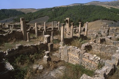 Udsigt over et boligområde, højkejsertid (27 f.Kr.-395 e.Kr.) af Roman Imperial Period
