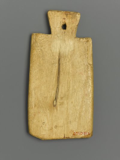 Mummy Tag with Greek Inscription (wood & pigment) af Roman Period Egyptian