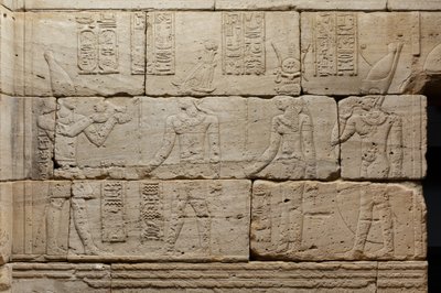Relief fra Dendur-templet, ca. 10 f.Kr. (æolisk sandsten) af Roman Period Egyptian