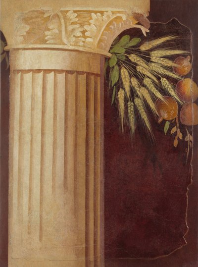 Vægmaleri fra peristyle af en villa ved Boscoreale, ca. 50-40 f.Kr. af Roman Republican Period