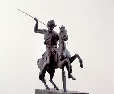 Amazon til hest (bronzeskulptur efter en græsk original fra det 3. århundrede f.Kr.) af Roman Roman