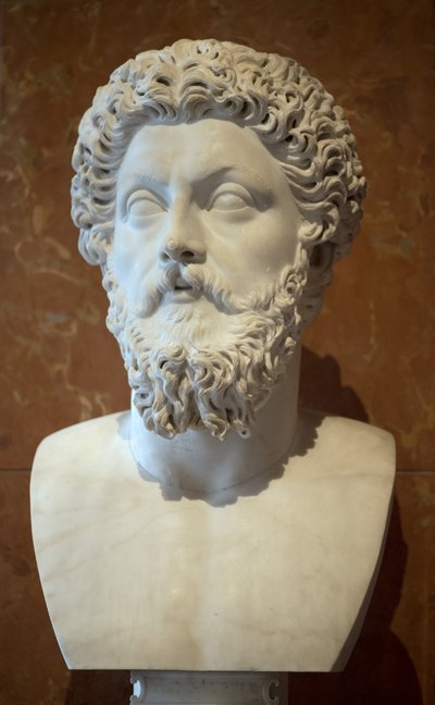 Art Rom Buste af den romerske kejser Mark Aurele (121 - 180 AD) marmor af Roman Roman