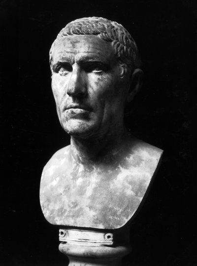 Buste af Marcus Claudius Marcellus (ca. 268-208 f.Kr.) (marmor) af Roman Roman