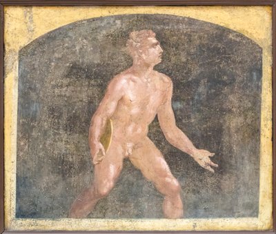 Discobolus, fra villa Arianna ved Stabiae af Roman Roman