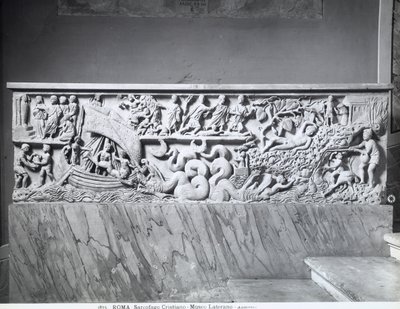 Tidlig-kristen sarkofag (marmor) af Roman Roman