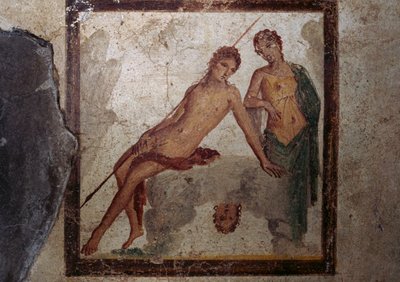 Echo and Narcissus, fresko fra et værelse i House of Ephesus, Pompeji (UNESCOs verdensarvsliste af Roman Roman