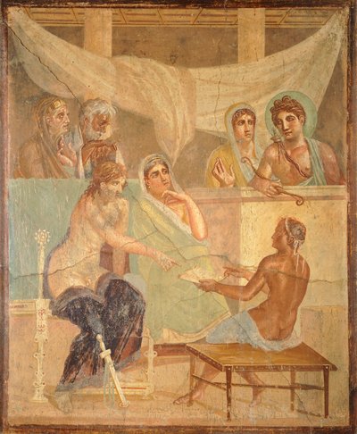 Fresko af Admetus og Alcestis, fra Pompeji (UNESCOs verdensarvsliste af Roman Roman