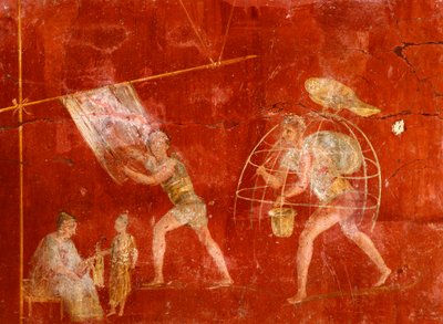 Fresko, der forestiller vaskeri, fra Pompeji (UNESCOs verdensarvsliste af Roman Roman