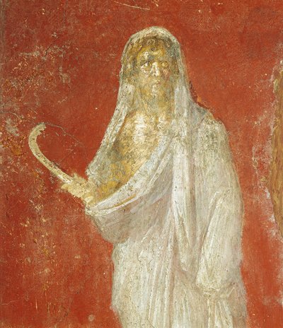 Fresko af Saturn, fra Pompei af Roman Roman
