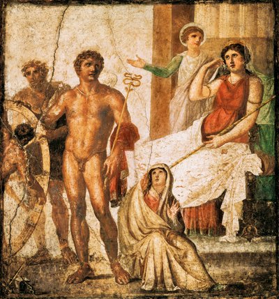 Kalkmaleri, der forestiller Tortur af Issone, fra House of Vettii, Pompeji, Campania af Roman Roman