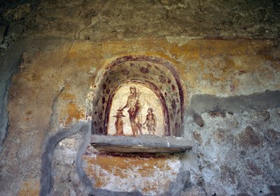 Fresko af et Lararium fra Pompeji (UNESCOs verdensarvsliste af Roman Roman