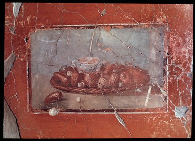 Fresko af Cryptoporticus af casa dei cervi, 5. århundrede f.Kr.-1. århundrede e.Kr af Roman Roman