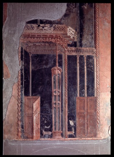 Fresko af Triclinium af Casa dei Cervi, 5. århundrede f.Kr.-1. århundrede e.Kr af Roman Roman