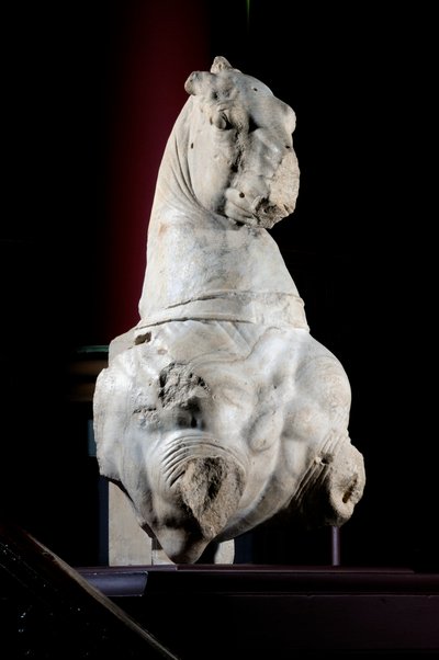 Forreste del af en hest (marmor) (se også 371182 & 371183) af Roman Roman