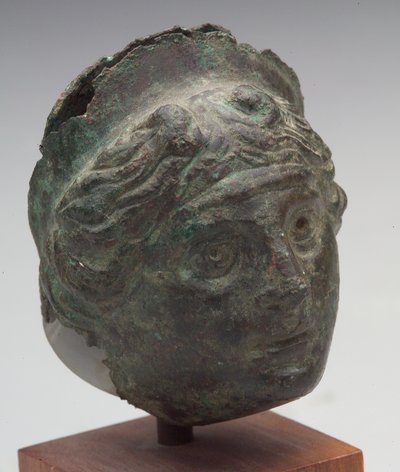 Afrodites hoved, 5. århundrede e.Kr.(?) (repoussé bronze) af Roman Roman