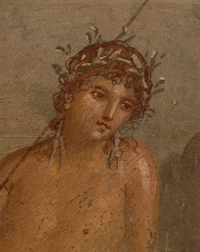 Italia, Campanian alue, Napolin maakunta, Pompeji, Marco Lucrezio Frontonen talo Fresko, joka kuvaa Narkissosta lammen rannalla af Roman Roman