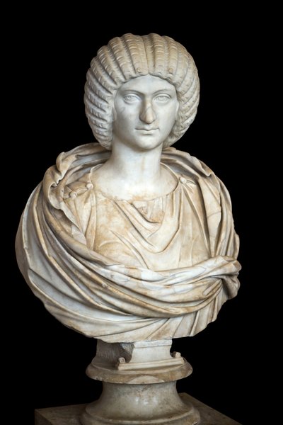 Julia Domna (ca. 170 - 217 e.Kr.), marmor, romersk kunst af Roman Roman