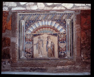 Neptun og Amfitrit. Vægmosaik fra triklinium i Casa di Nettuno e Amphitrite, 5. århundrede f.Kr.-1. århundrede e.Kr. af Roman Roman