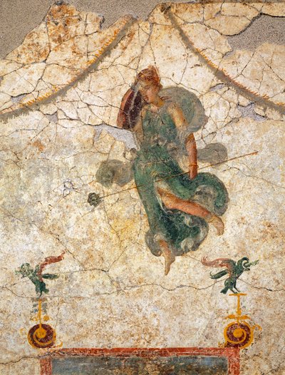 Neljännen pompeilaisen tyylinen maalaus, joka kuvaa Maenadia pitelemässä tyrsusta af Roman Roman