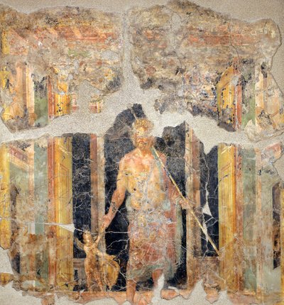 Maleri af den fjerde pompeianske stil forestillende Jupiter af Roman Roman