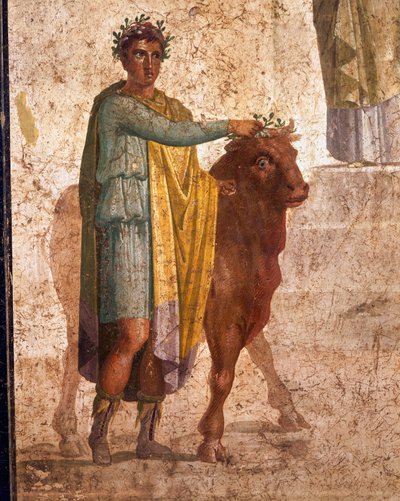 Romersk civilisation, Fresco portrætterer Jason og Pelias. Fra Pompeji af Roman Roman
