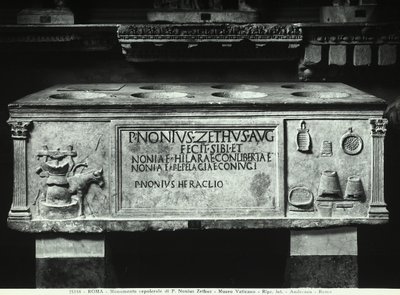 Sarkofag af Nonius Zethus (marmor) af Roman Roman