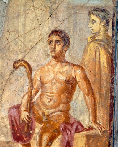 Selene og Endymion, fresko fra House of Centenary, Pompeji, Campania, romersk civilisation af Roman Roman