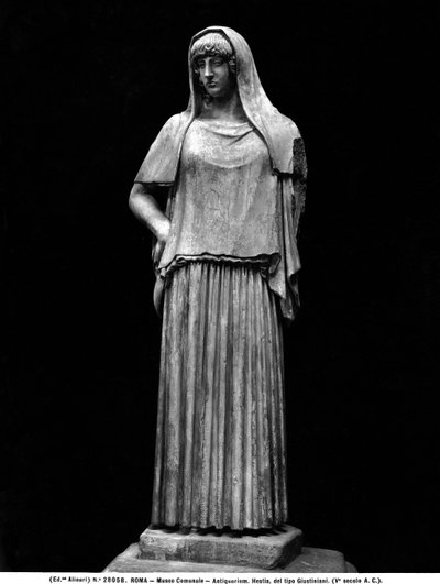 Statue af Hestia (marmor) af Roman Roman