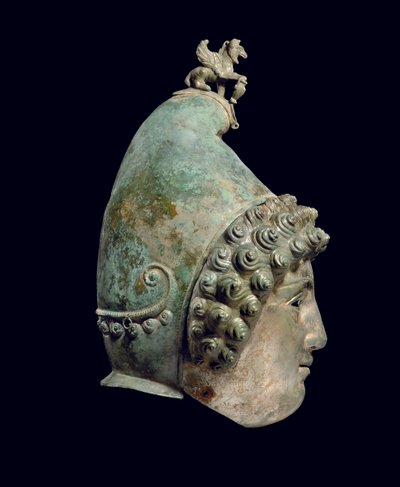 Crosby Garrett-hjelmen, sent i det 1.-2. århundrede e.Kr. (bronze) (se også 871728-34, 396159, 482018 & 413093-94) af Roman Roman