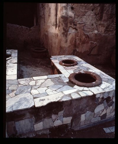 Thermopolium marmor tæller, 5. århundrede f.Kr. - 1. århundrede e.Kr af Roman Roman