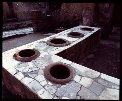 Thermopolium marmor tæller, 5. århundrede f.Kr. - 1. århundrede e.Kr af Roman Roman