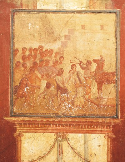 Trojansk hest, fresko fra House of Menander, Pompeji, Campania, romersk civilisation af Roman Roman