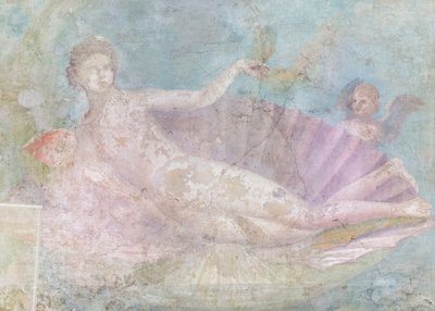 Venus på muslingeskal, maleri, 50-75 e.Kr. (fresko) af Roman Roman