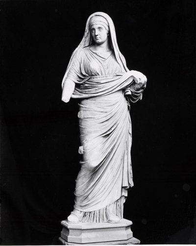 Vestal Virgin (marmor) (s/h foto) af Roman Roman