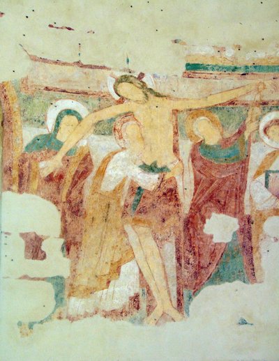Fresco, Saint-Jean du Liget kapel, Touraine af Romanesque