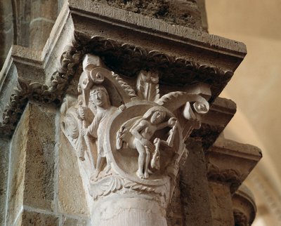 Vægten (udskåret hovedstad) af Romanesque